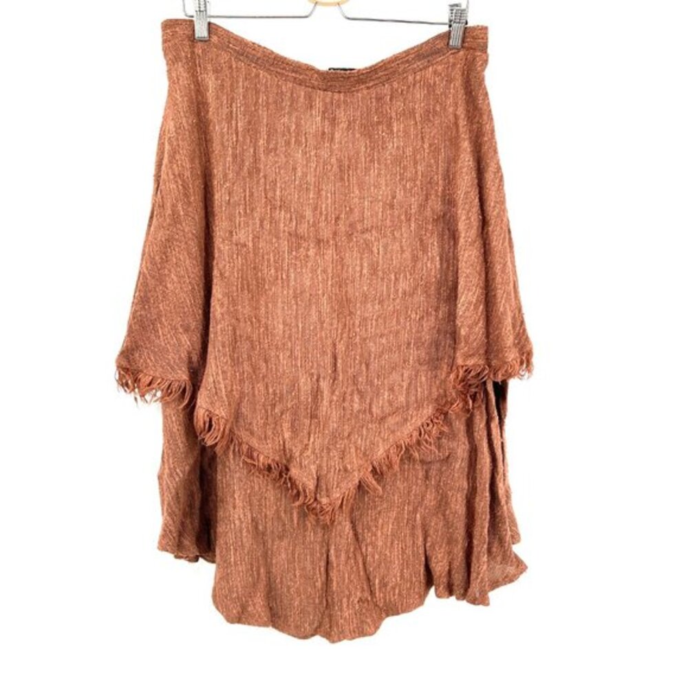 Vintage 1960s 1970s Jeffrey Jeffrey fringe boho festival western skirt brown L‎ - Picture 4 of 7